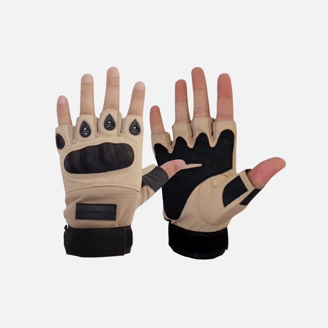 DOMINANCE HALF FINGER MENS GLOVES SUMMER - Brown