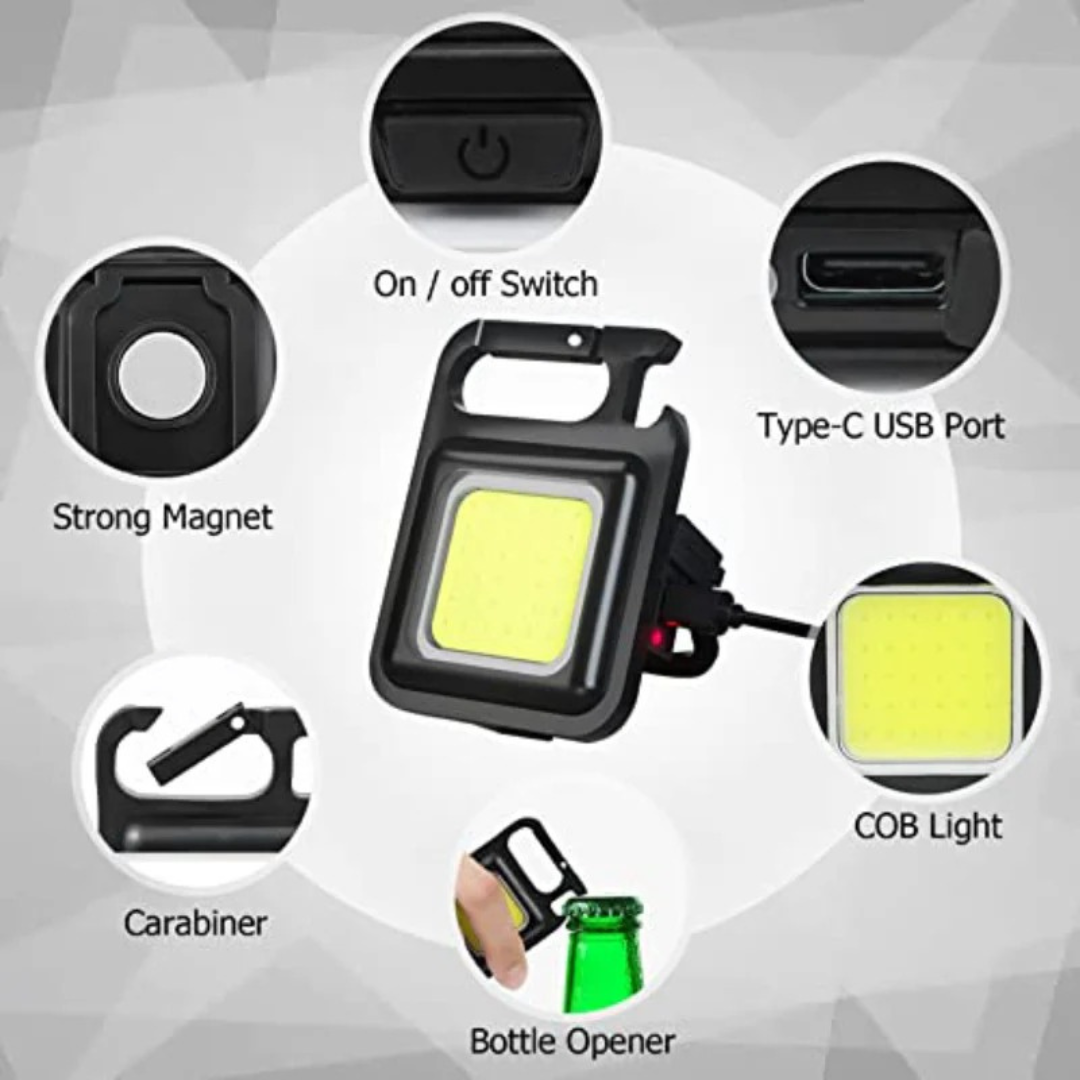 Rechargeable Mini Keychain Light – Powerful, Portable & Always Ready