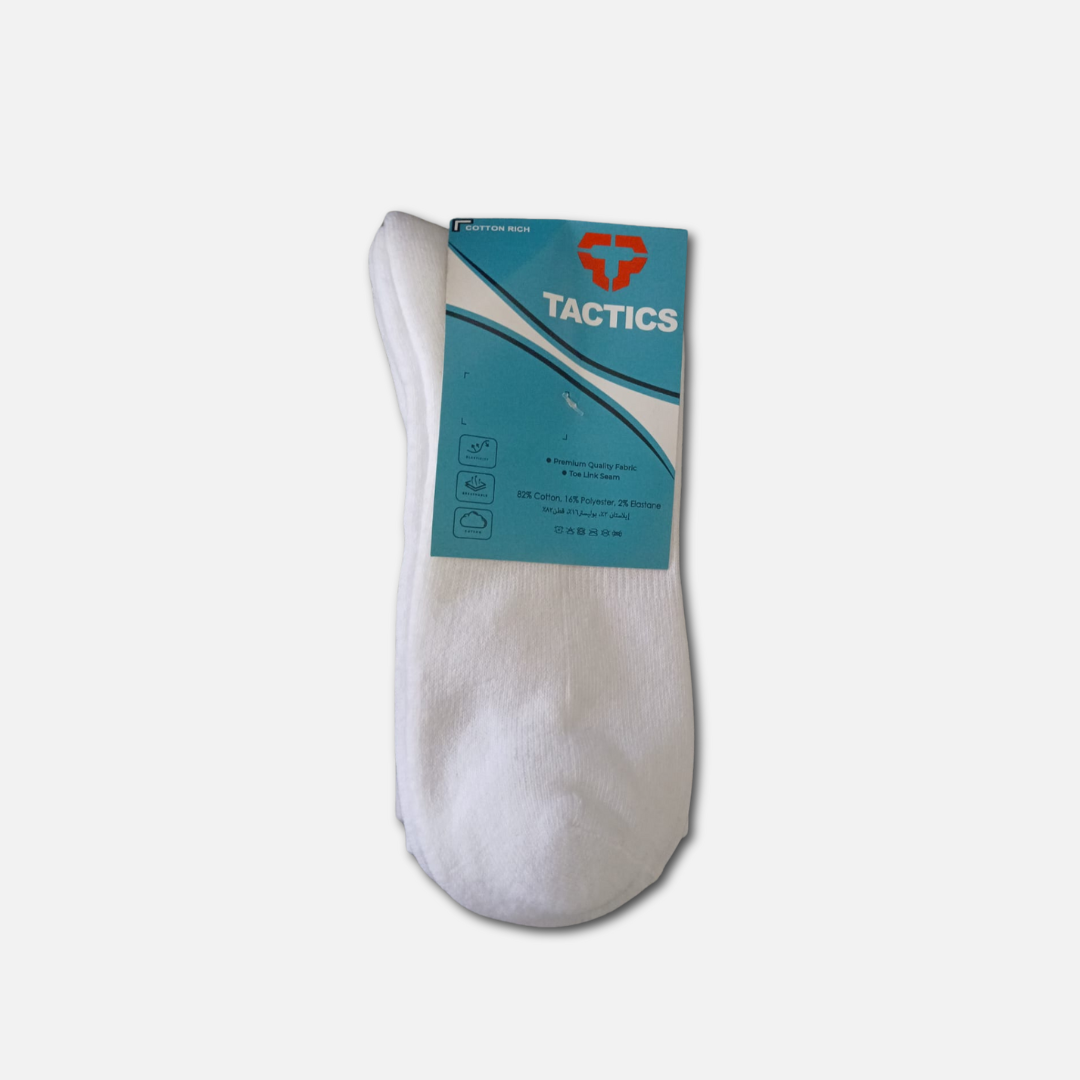 Tactics Crew Terry Socks (White)