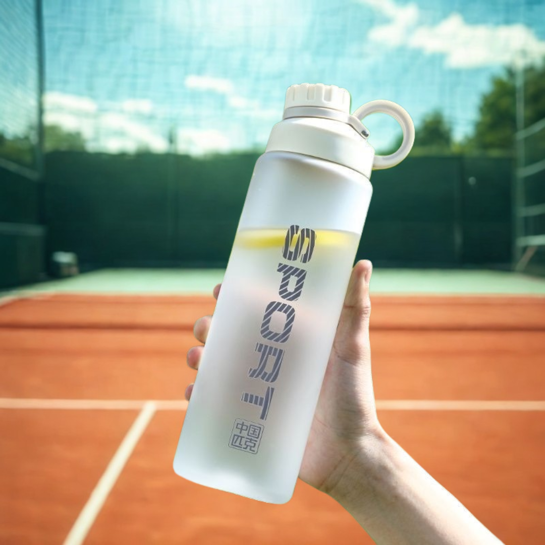 Sports Water Bottle – Frosted Finish | Leak-Proof | With Filter | 800 ML