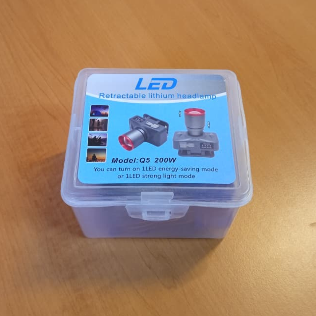 Q5 LED Headlamp – USB Rechargeable, Zoomable & Ultra-Bright