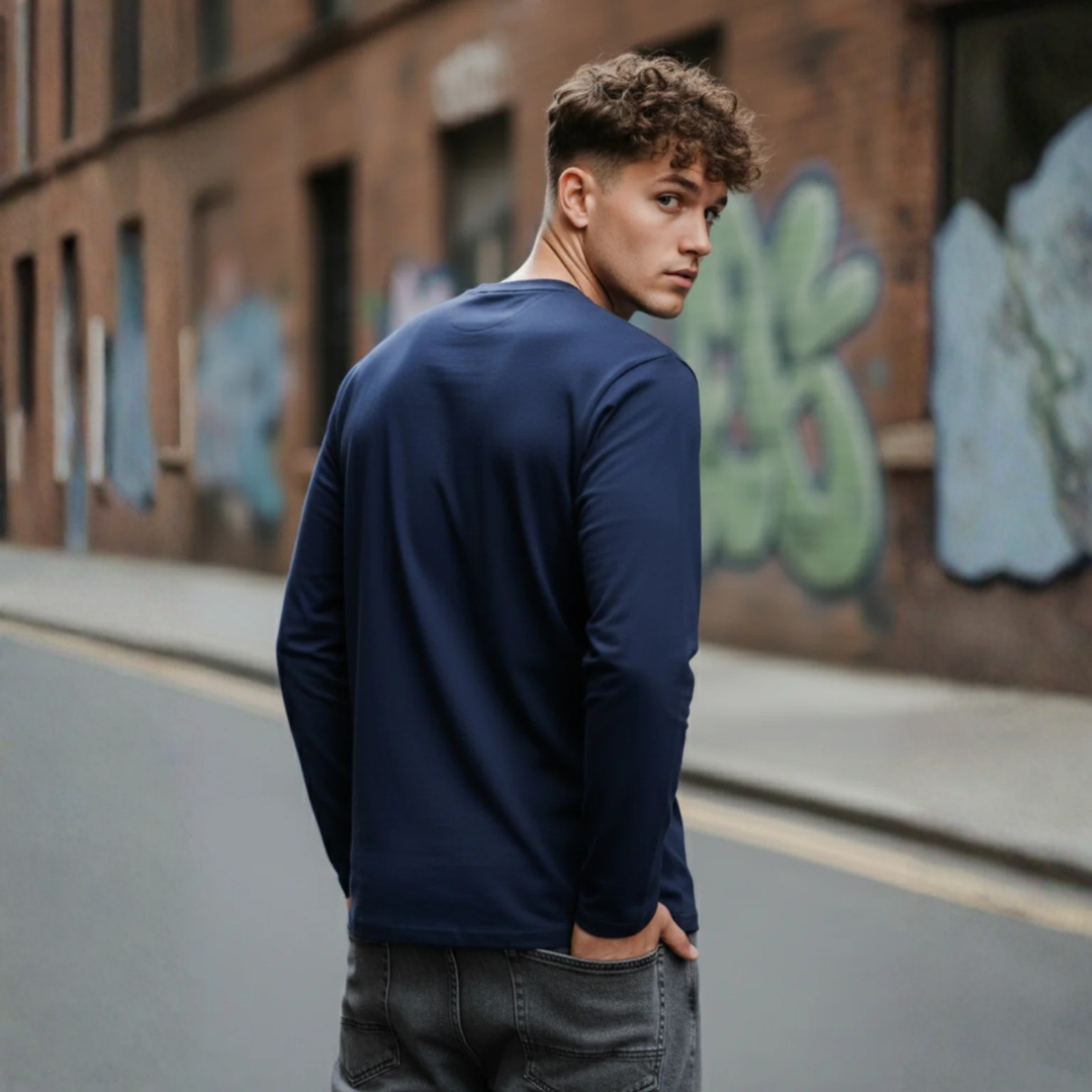 Full Sleeves Plan T-Shirt – Round Neck