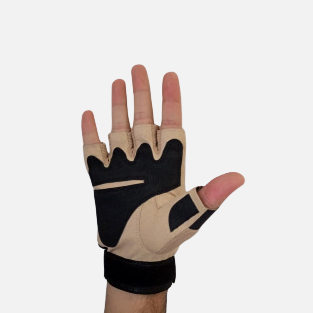 DOMINANCE HALF FINGER MENS GLOVES SUMMER - Brown