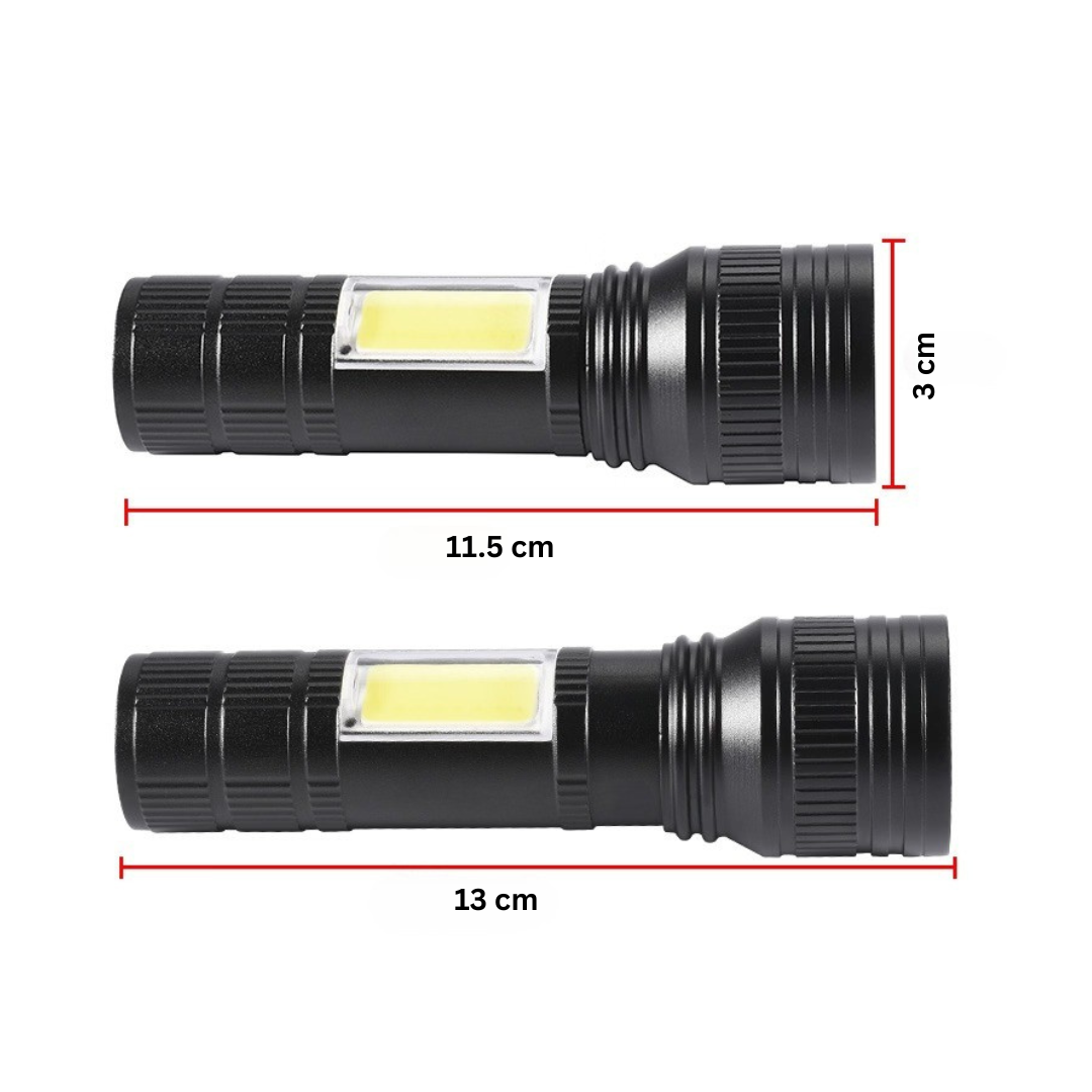 LED Torch Rechargeable – Super Bright Adjustable Focus Flashlight