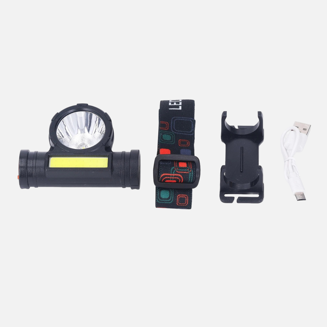 LED Headlamp – 108 Super Bright Dual Light Source, Rechargeable
