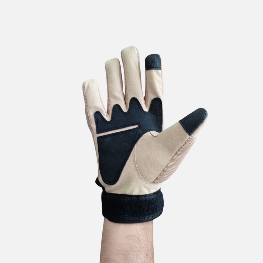 Dominance Biker Gloves Full Finger – Brown