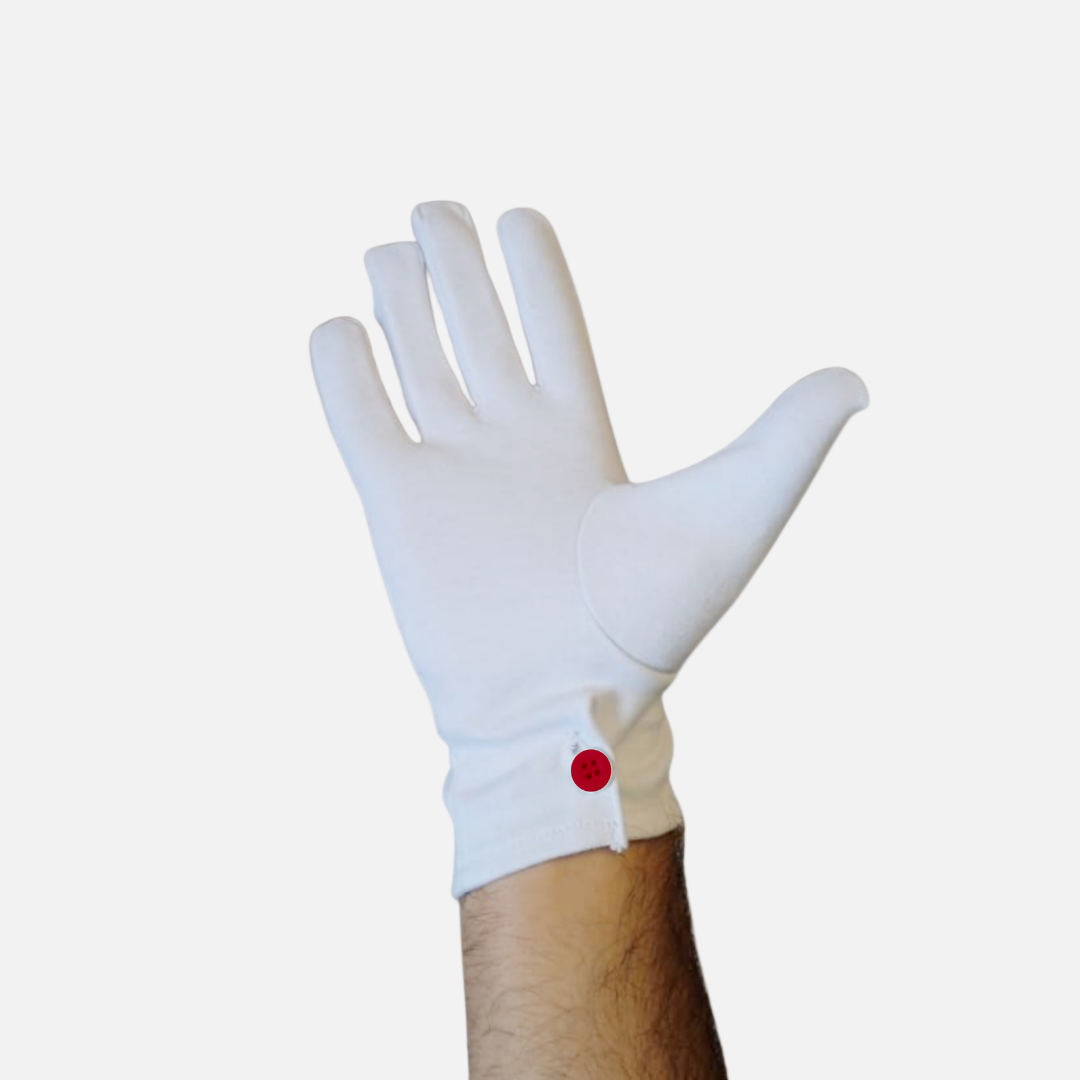 White Cotton Gloves – For Men & Women