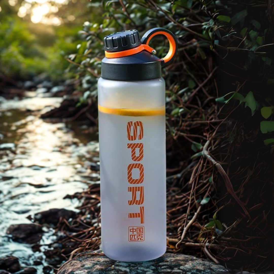 Sports Water Bottle – Frosted Finish | Leak-Proof | With Filter | 800 ML