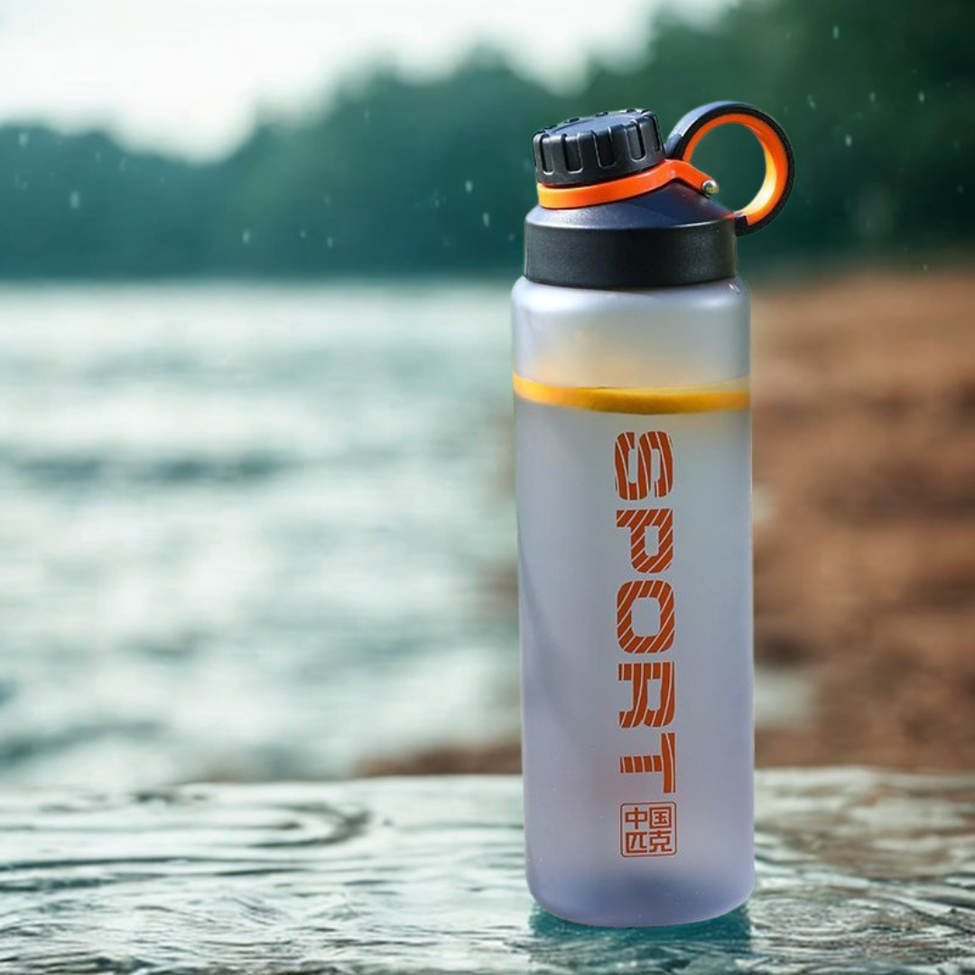 Sports Water Bottle – Frosted Finish | Leak-Proof | With Filter | 800 ML