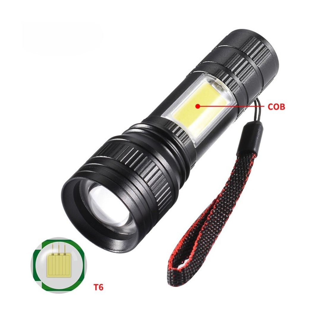 LED Torch Rechargeable – Super Bright Adjustable Focus Flashlight