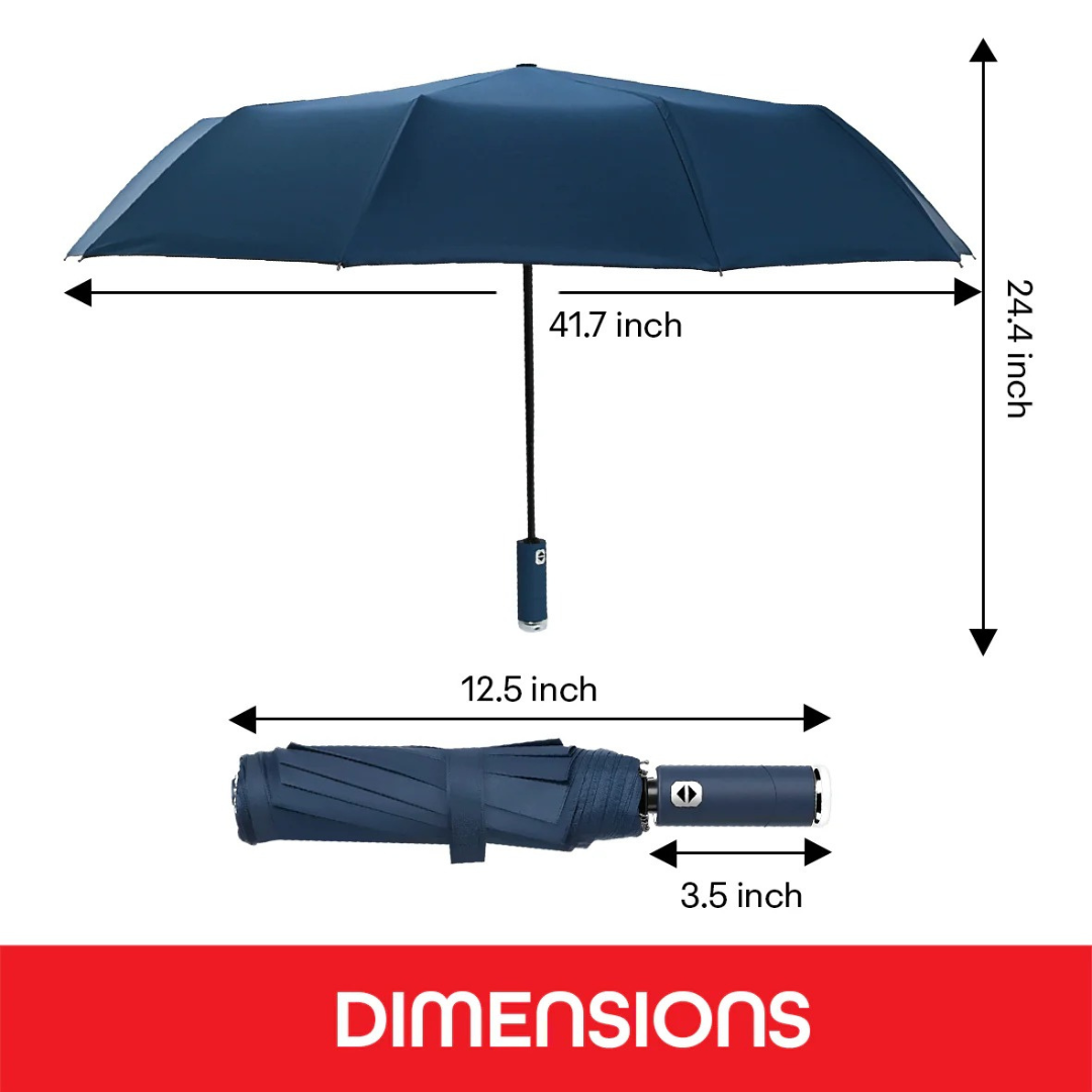 Automatic Folding Umbrella – Super Strong Windproof, Large UV Sun Proof Design