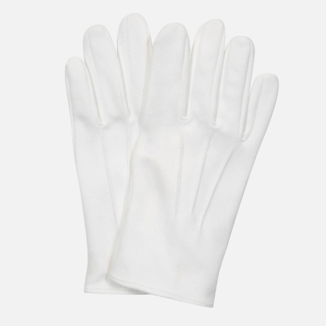 White Cotton Gloves – For Men & Women