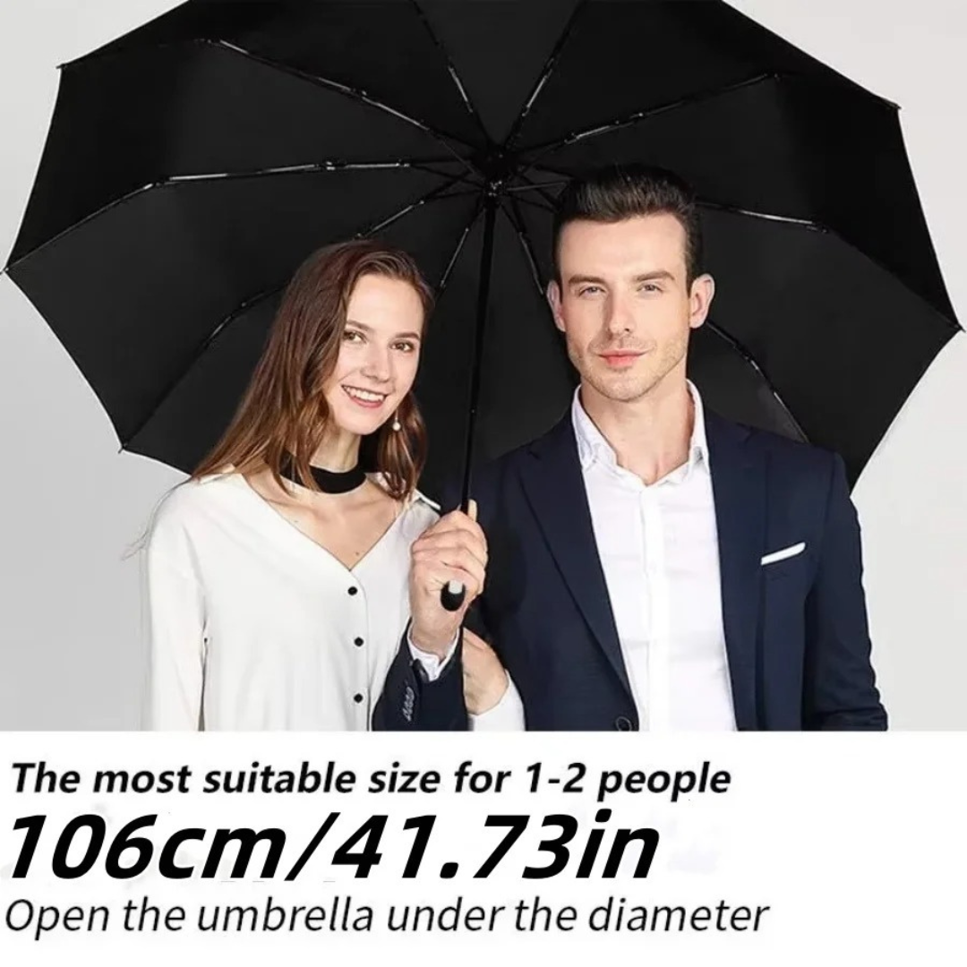 Automatic Folding Umbrella – Super Strong Windproof, Large UV Sun Proof Design