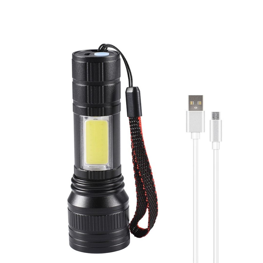 LED Torch Rechargeable – Super Bright Adjustable Focus Flashlight