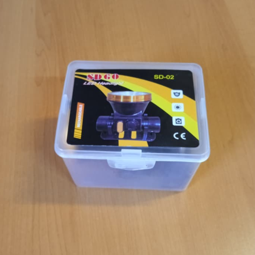 SDGO Headlamp Flashlight  SD-02– 50W Long-Range LED, Waterproof, Rechargeable