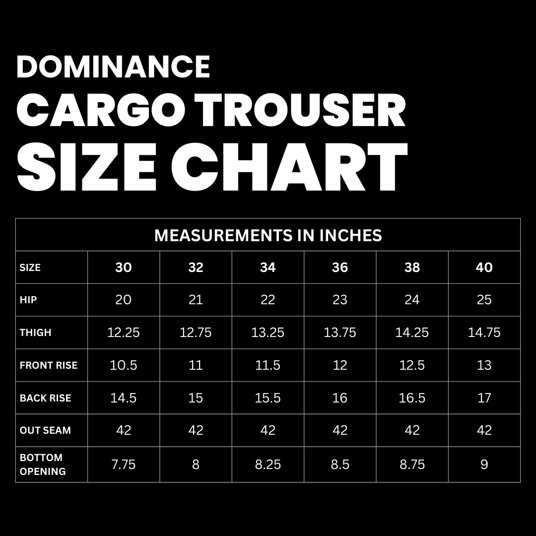 6 Pocket Stretchable Cotton Cargo Trouser – Black