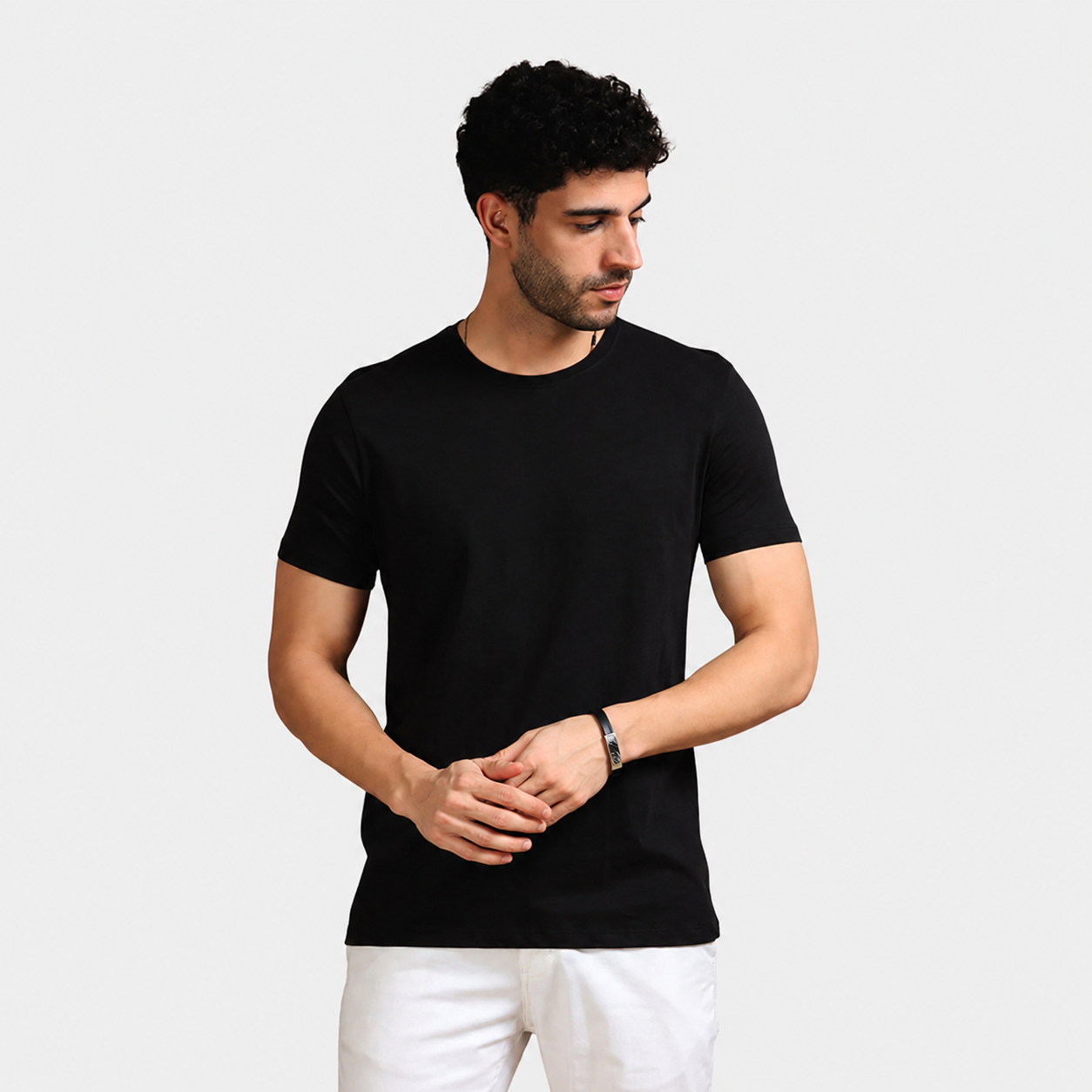Basic Plan Tee – Round Neck T-Shirt - Black