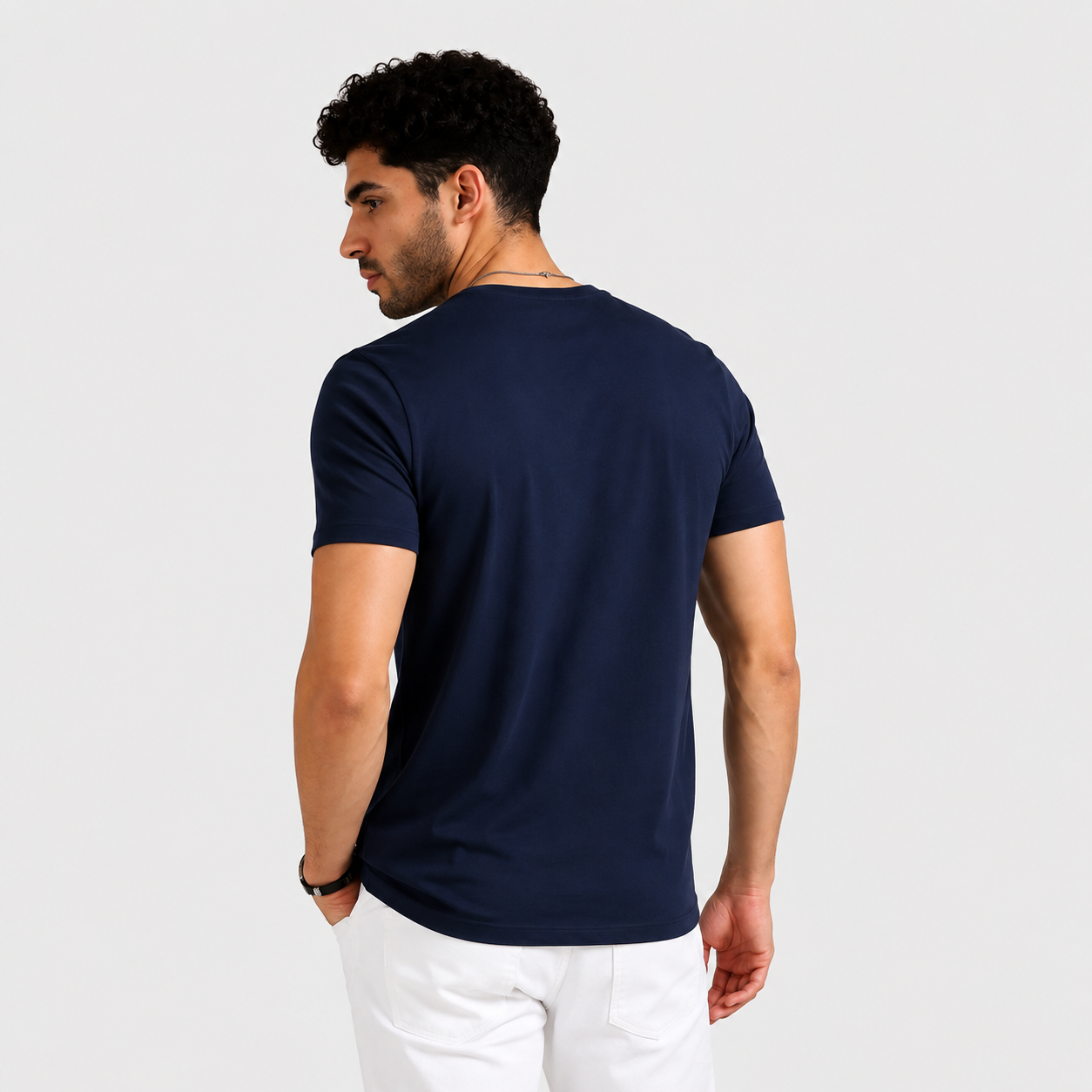 Basic Plan Tee – Round Neck T-Shirt - Blue