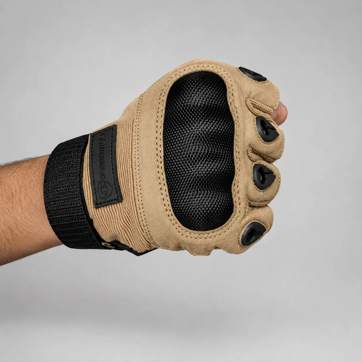 DOMINANCE HALF FINGER MENS GLOVES SUMMER - Brown DOMINANCE