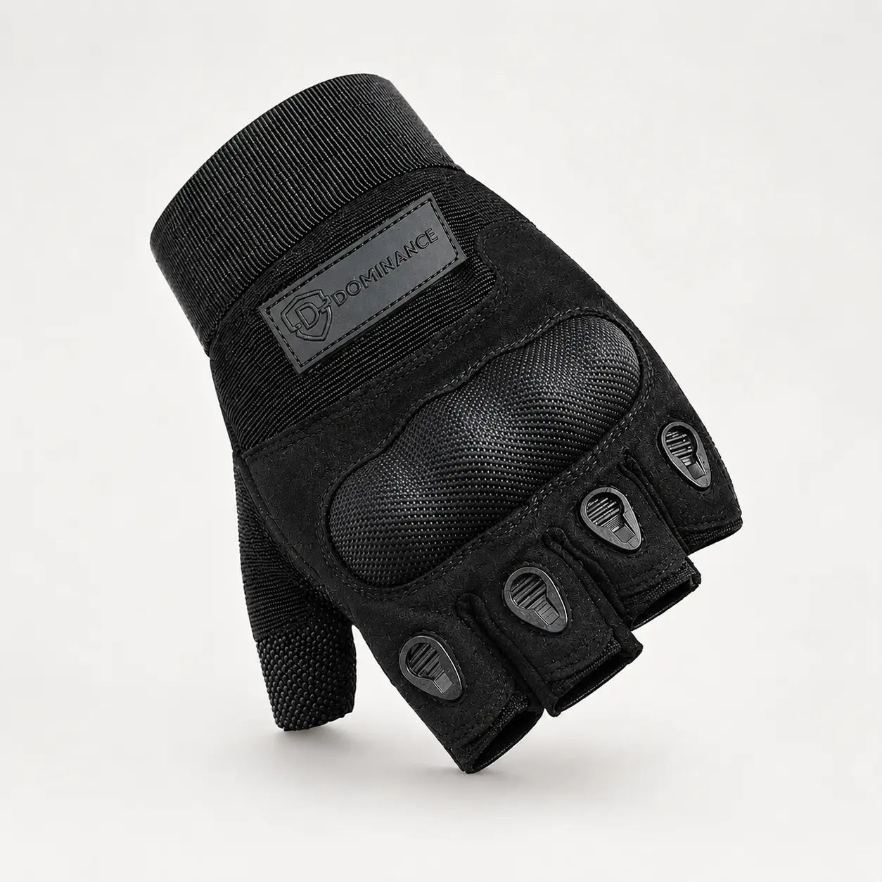 DOMINANCE HALF FINGER MENS GLOVES SUMMER - Black DOMINANCE