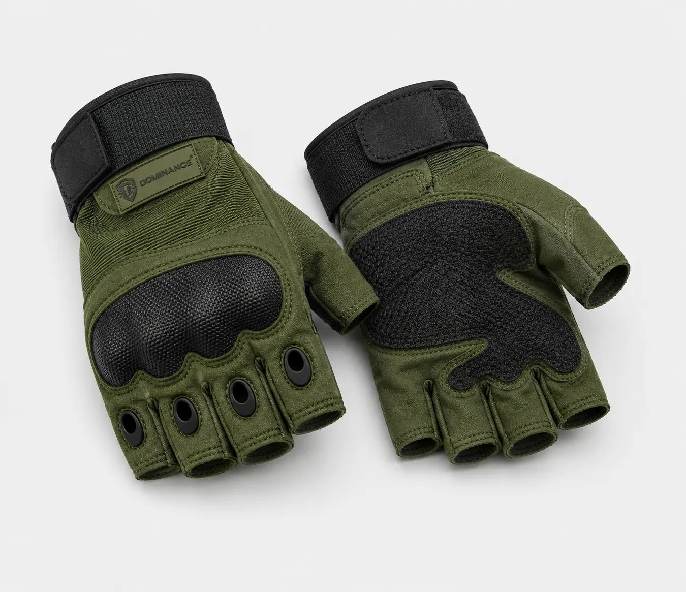 Dominance Half Finger Gloves - Green DOMINANCE