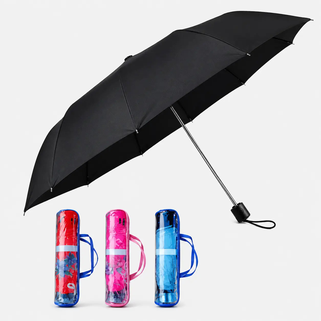 Mini Pocket Umbrella – Compact, Lightweight & Portable, 8 Ribs, with Storage Bag for Rain & Sun Dominance PK