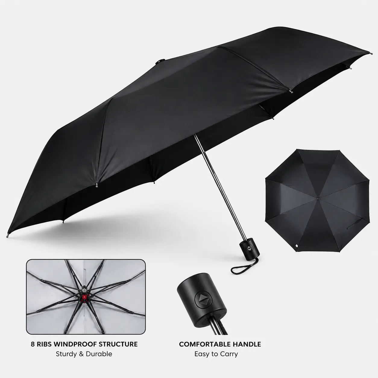 Mini Pocket Umbrella – Compact, Lightweight & Portable, 8 Ribs, with Storage Bag for Rain & Sun Dominance PK