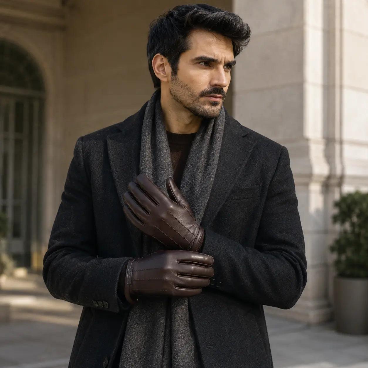 Premium Leather Gloves - Brown Dominance PK