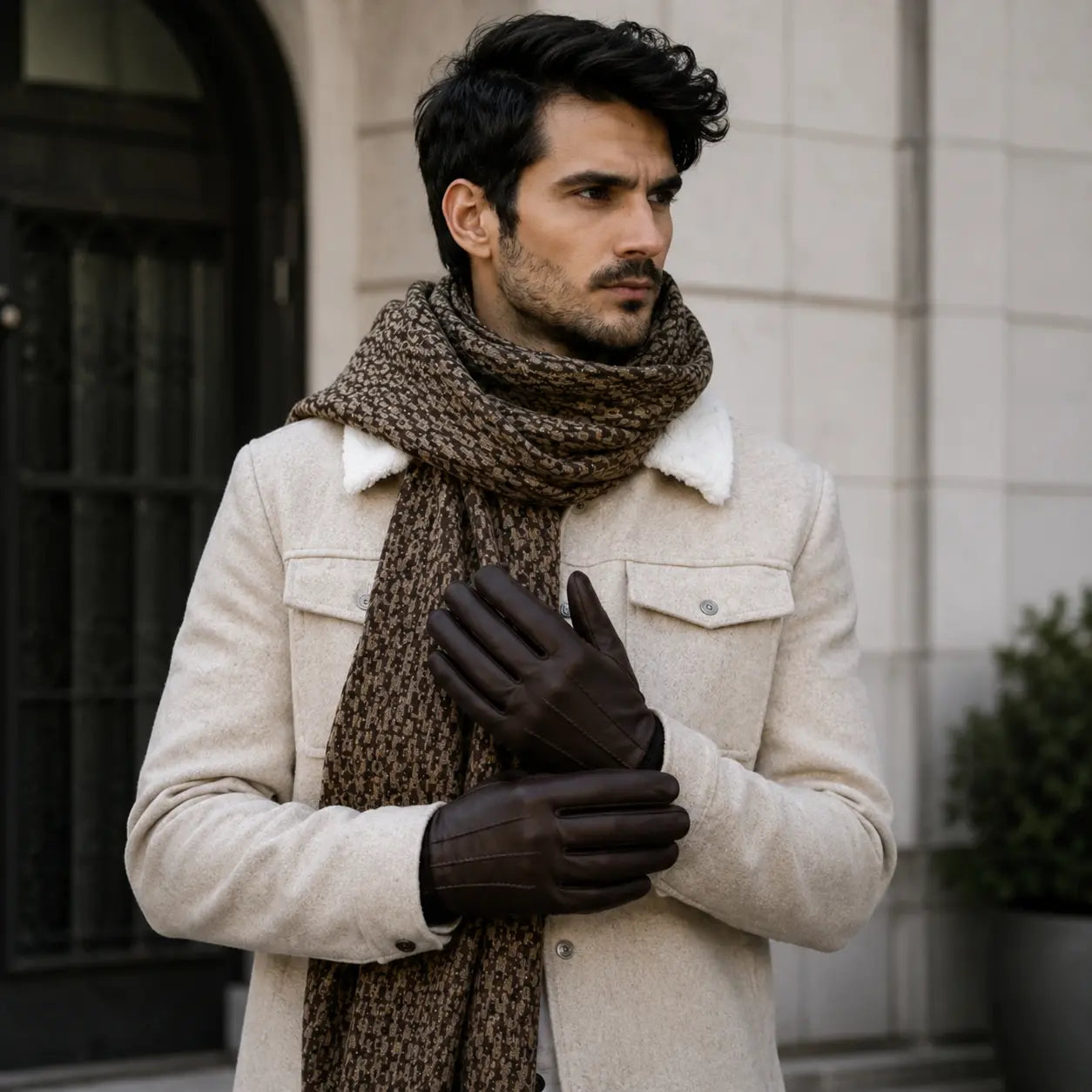Premium Leather Gloves - Brown Dominance PK
