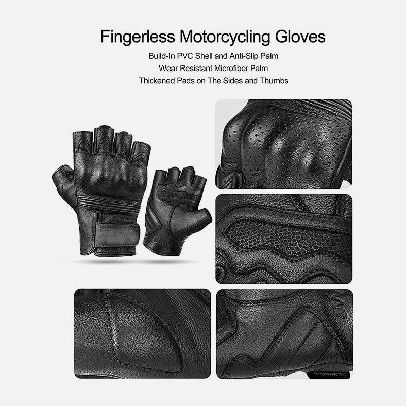 Half Finger Leather Gloves