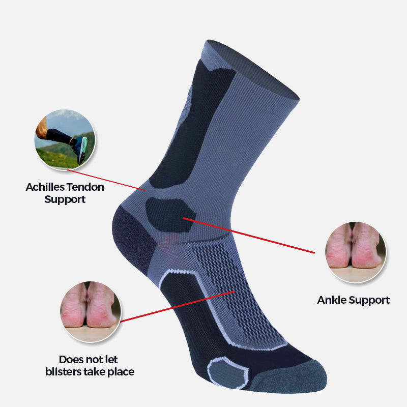 Anti-blister Trekking compression Socks-pack of 2