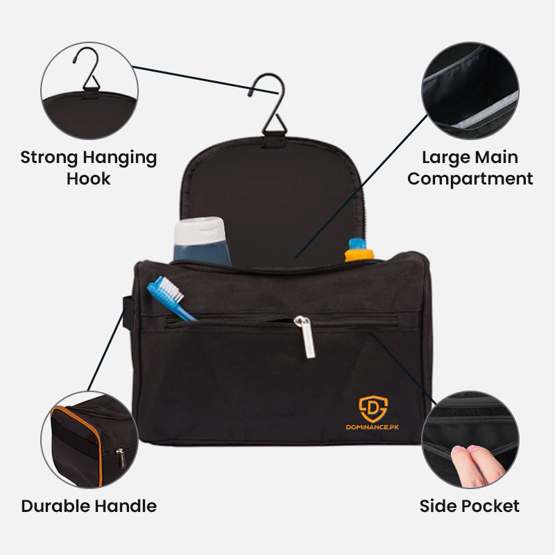 Dominance Toiletry Bag with hanging hook