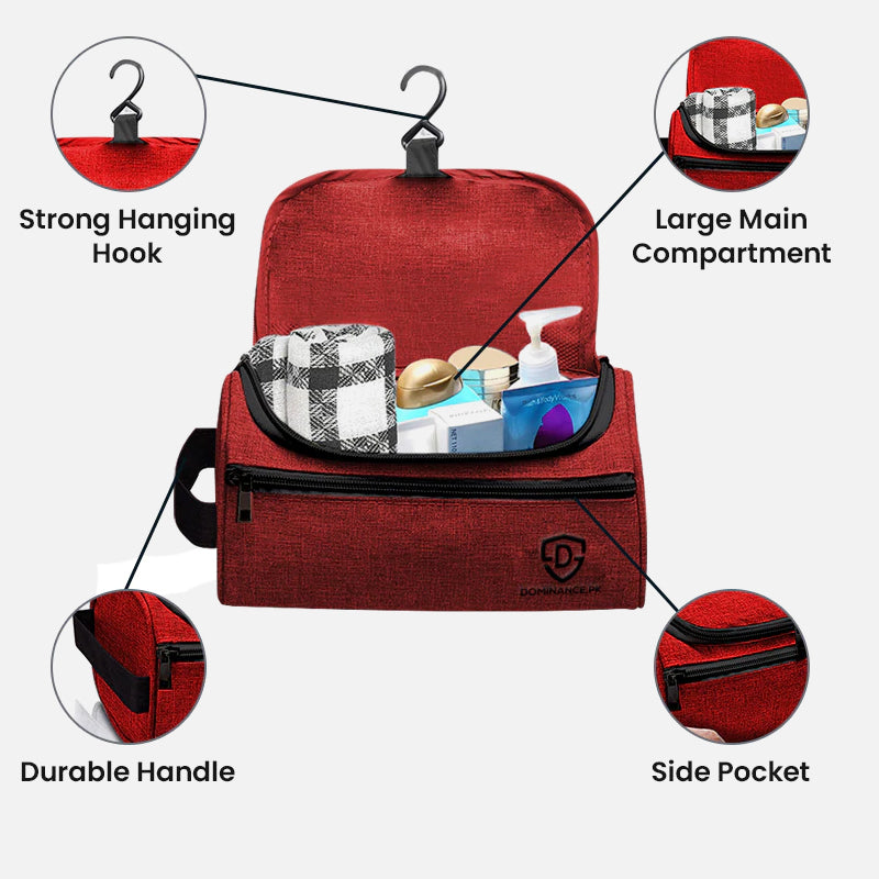 Dominance Toiletry Bag with hanging hook