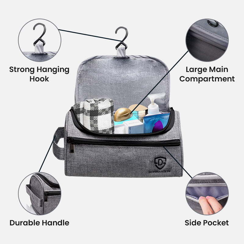 Dominance Toiletry Bag with hanging hook