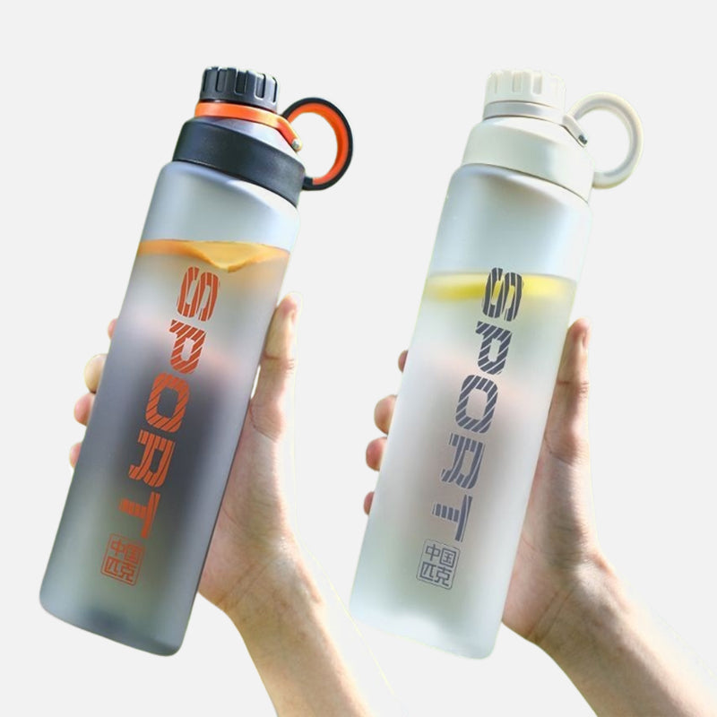 Sports Water Bottle – Frosted Finish | Leak-Proof | With Filter | 800 ML