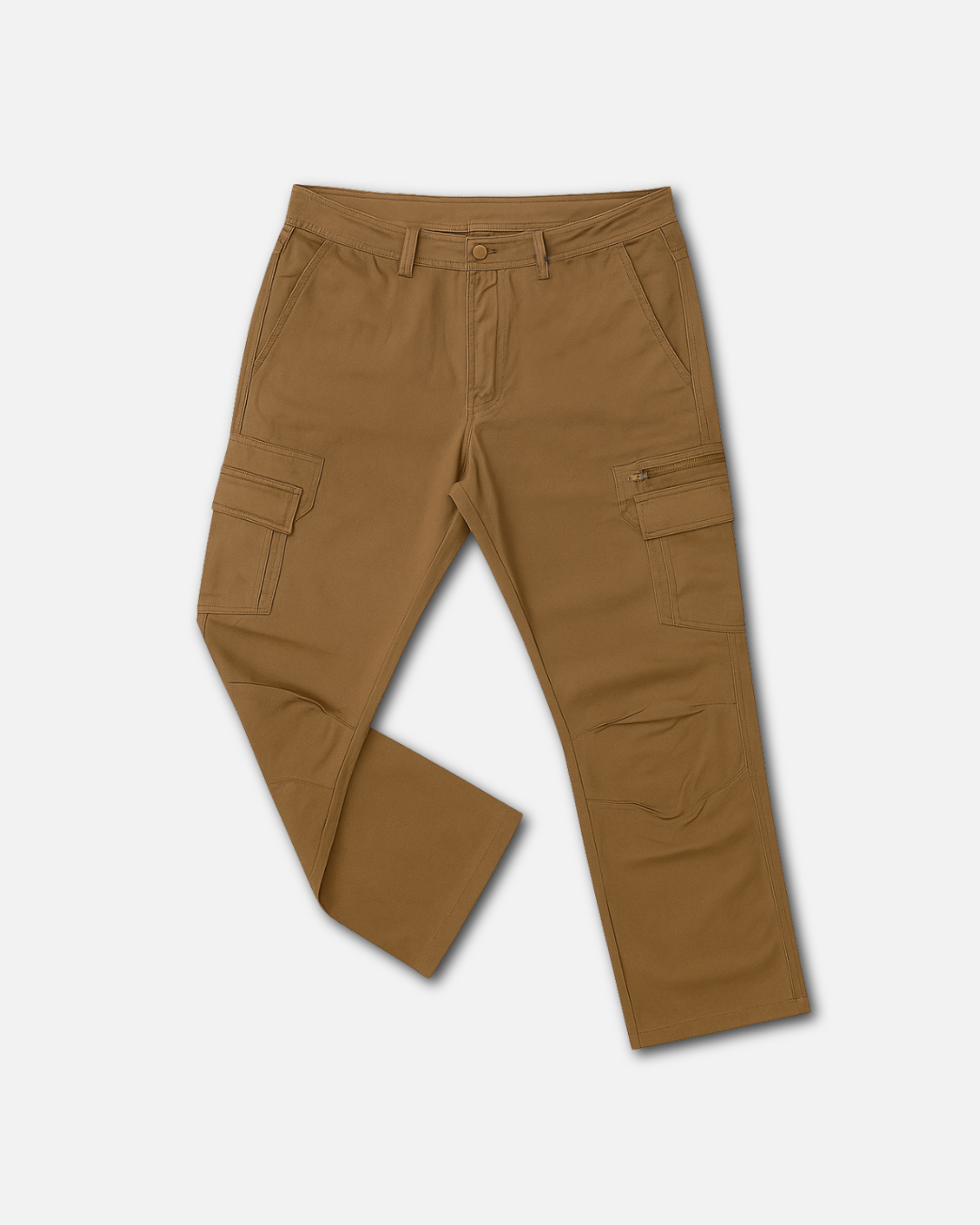 6 Pocket Stretchable Cotton Cargo Trouser – Brown