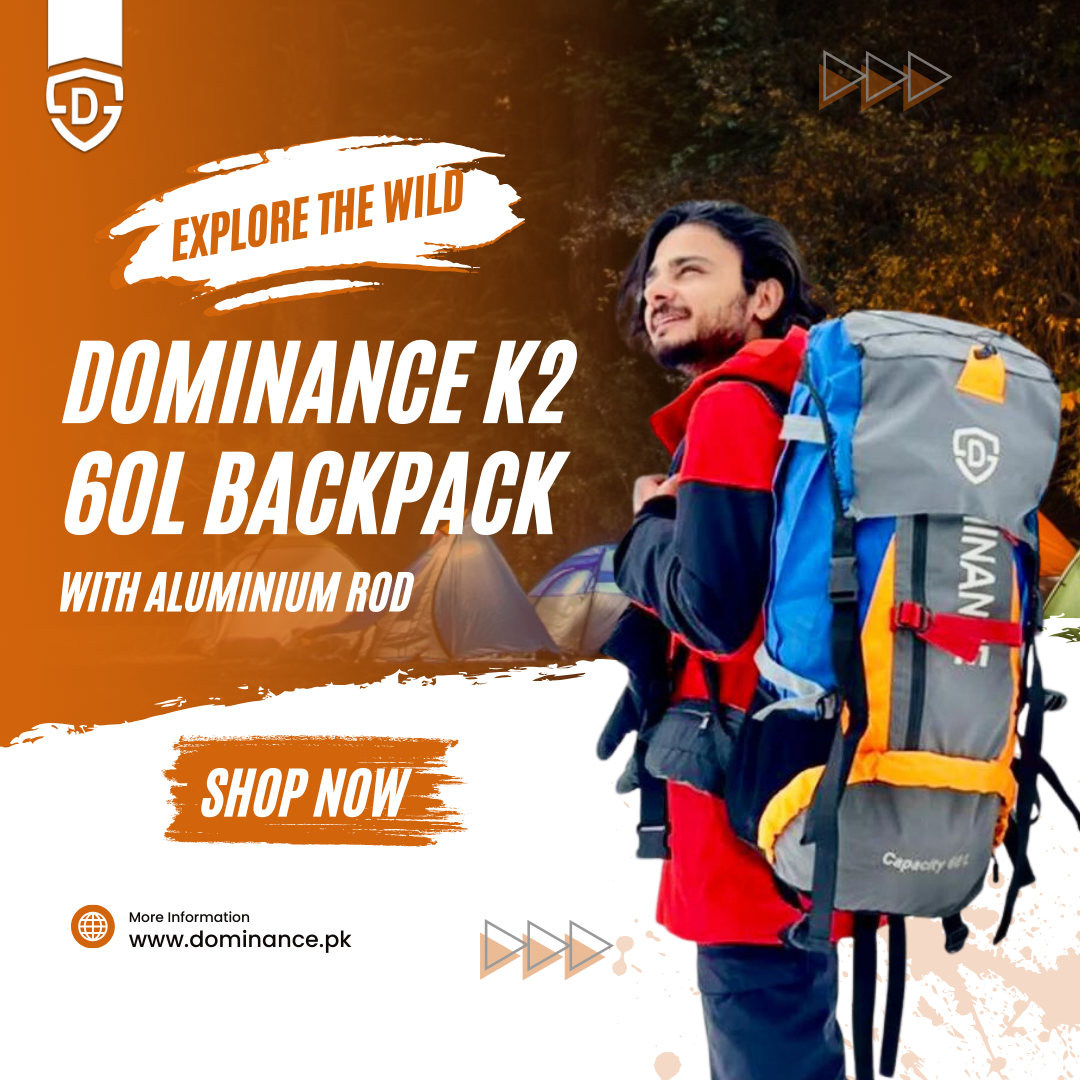 60-Liter Dominance Backpack | Travelling bag with Aluminium Rod