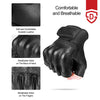 Dominance pure leather half finger gloves.