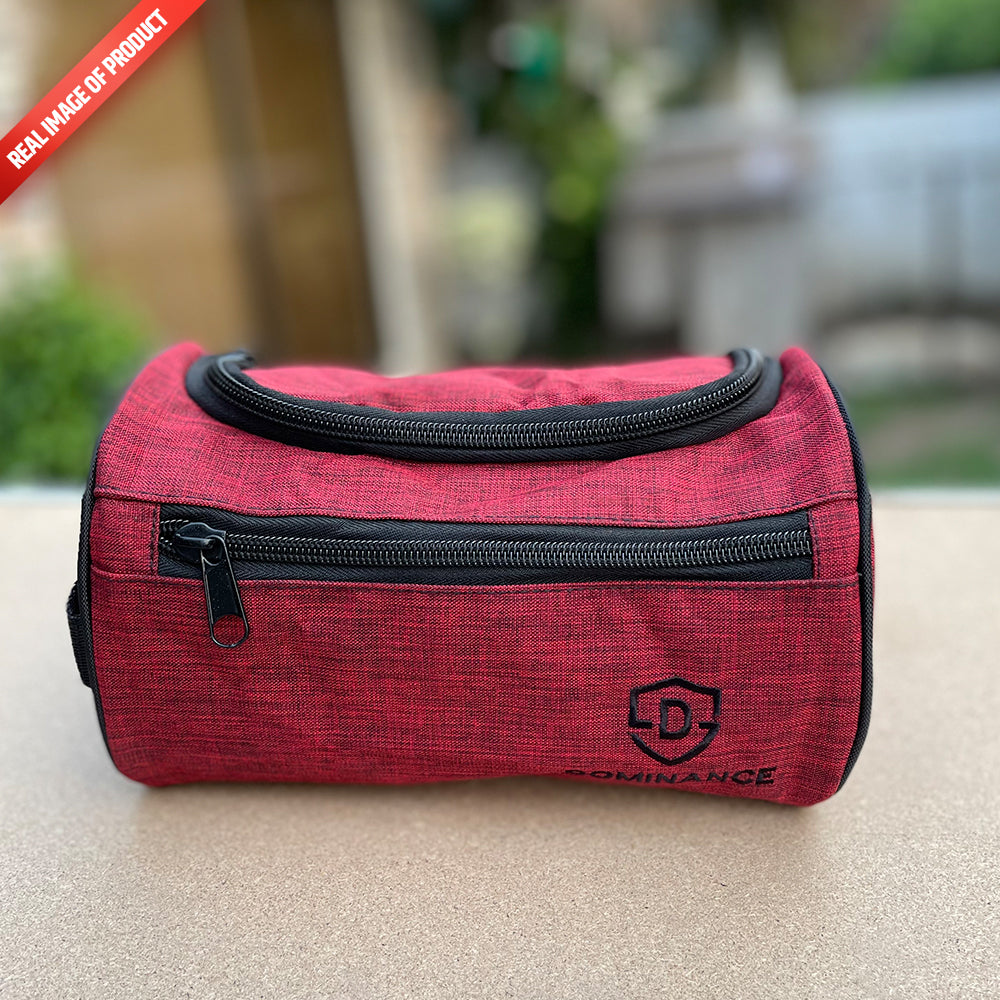 Dominance Toiletry Bag with hanging hook - Maroon