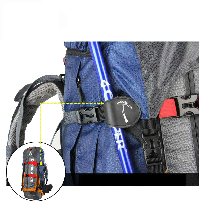 60 L professional backpack with extra pockets.