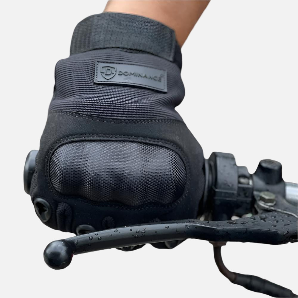 Dominance Biker Gloves Full Finger - Black