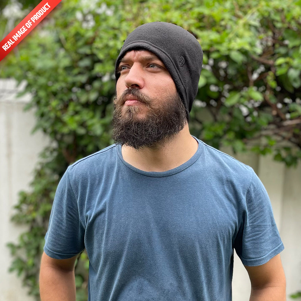 Fleece Stretchable Cap/Military tactical skull cap - Black