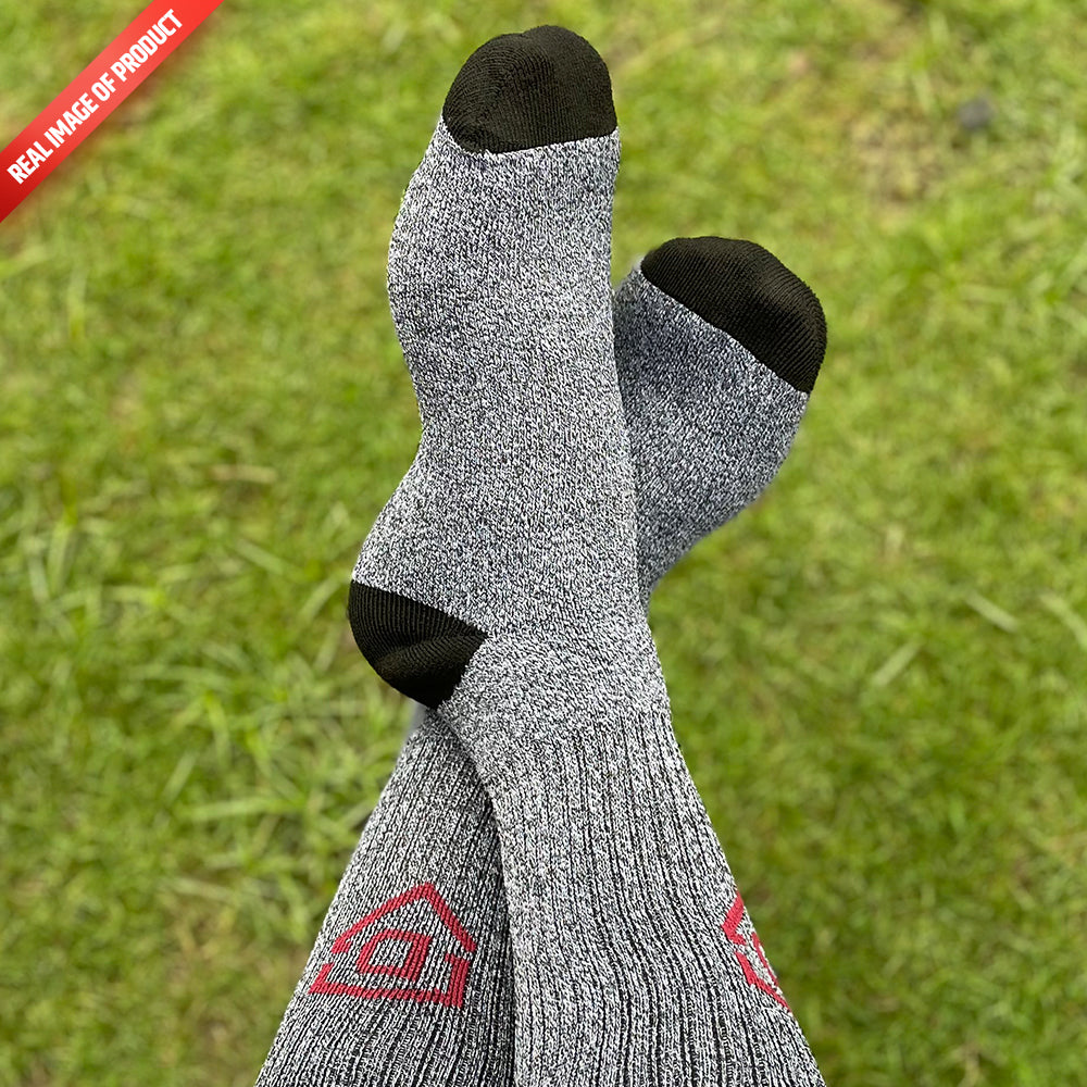 Quick Dry Long Socks – 2 Pair Grey