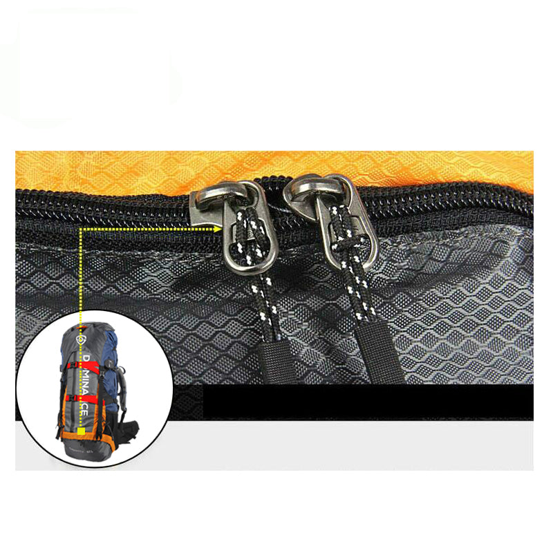 60 L professional backpack with extra pockets.