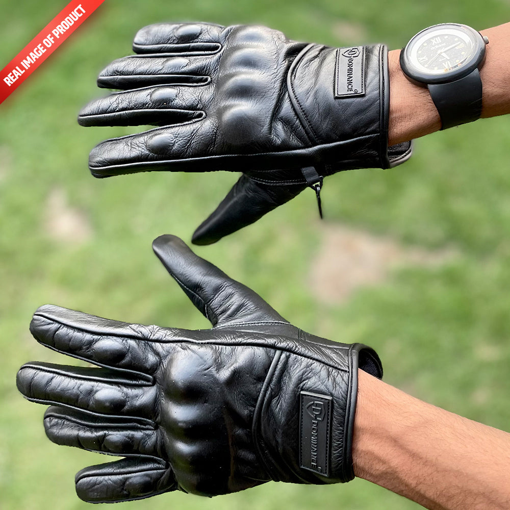 Full finger leather gloves ( black) Dominance Dominance PK