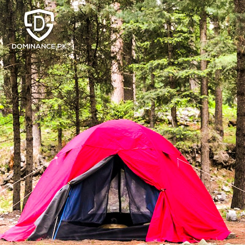 4 person UV and water resistant dual door tent.