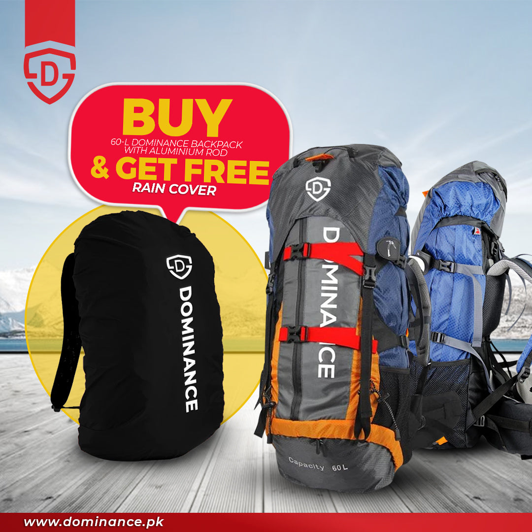 60-Liter Dominance Backpack | Travelling bag with Aluminium Rod