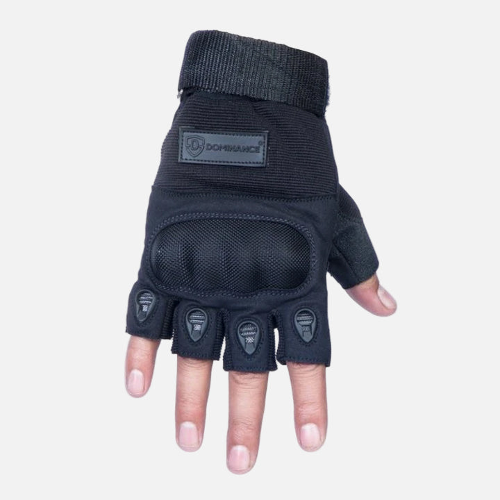 Premium quality half finger pilot gloves.
