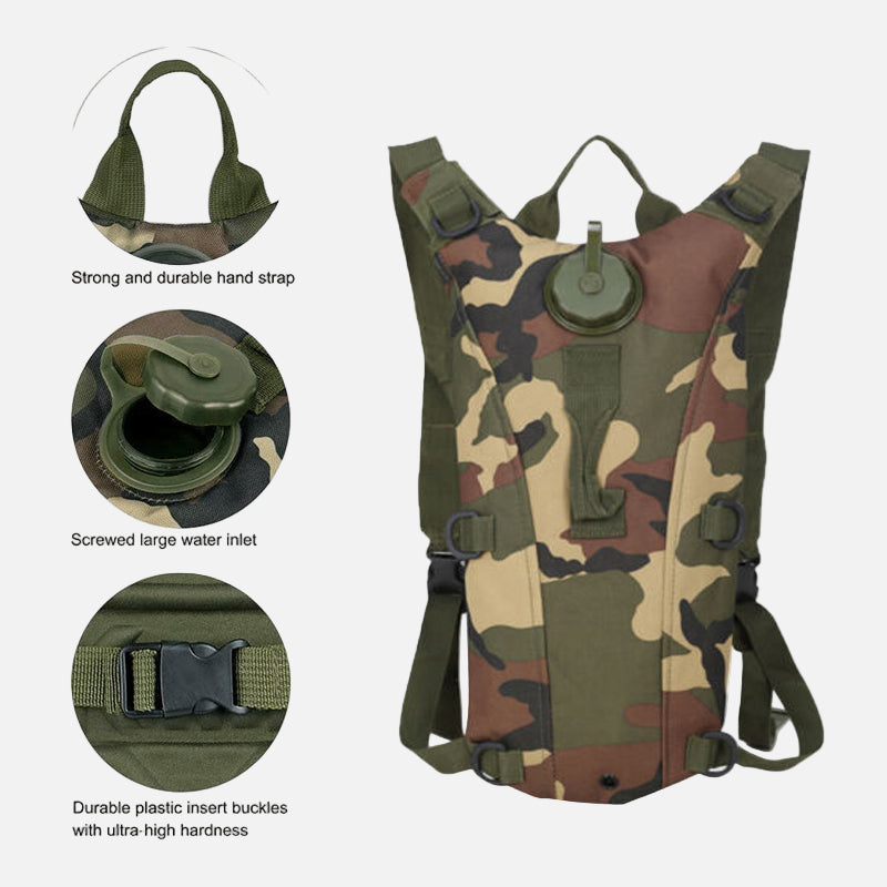 Camouflaged design hydration pack/water bag/backpack.