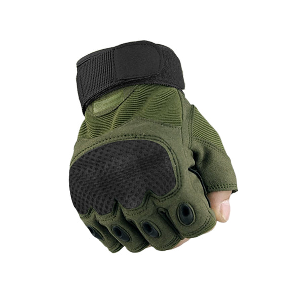 Dominance Half Finger Gloves - Green